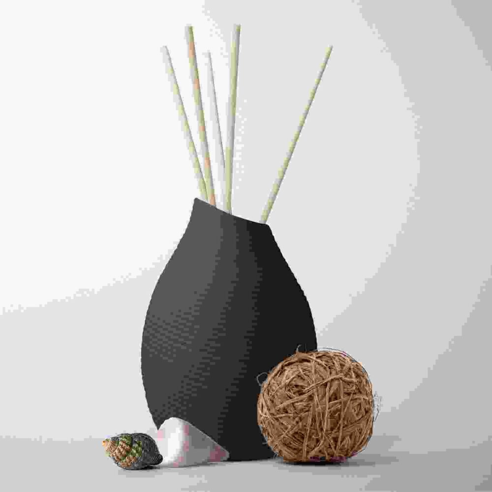 black vase decor